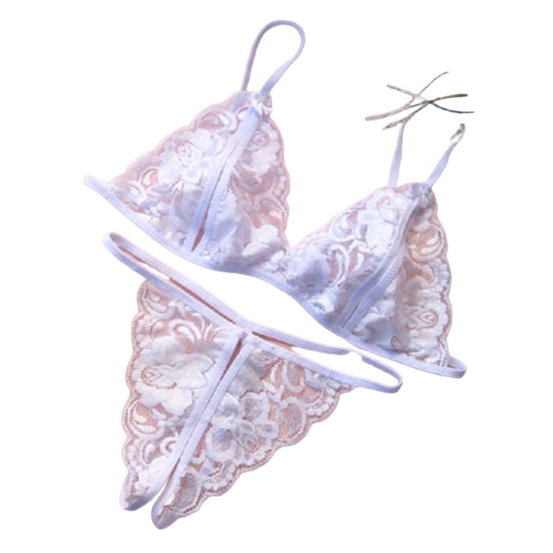 Leaf Style Padded Bra Set