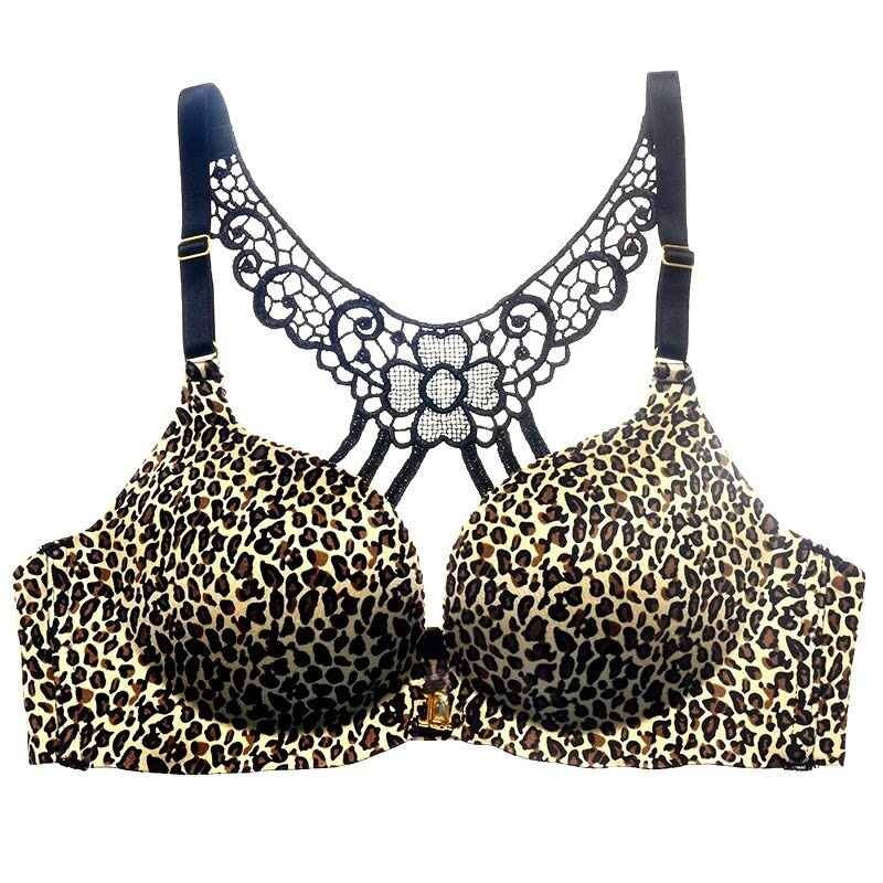 Leopard Print Women Push Up Bra