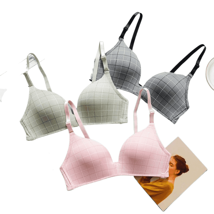 Push-Up Padded Grid Bra