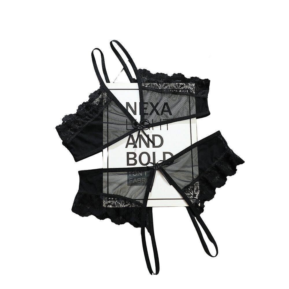 Transparent Thong Lace Lingerie Set