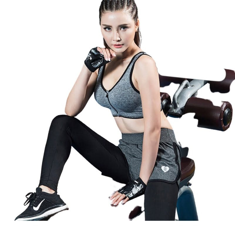 Girl Zipper Yoga Tops Sports Bra