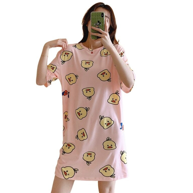 Silk Long Printed Nightwears