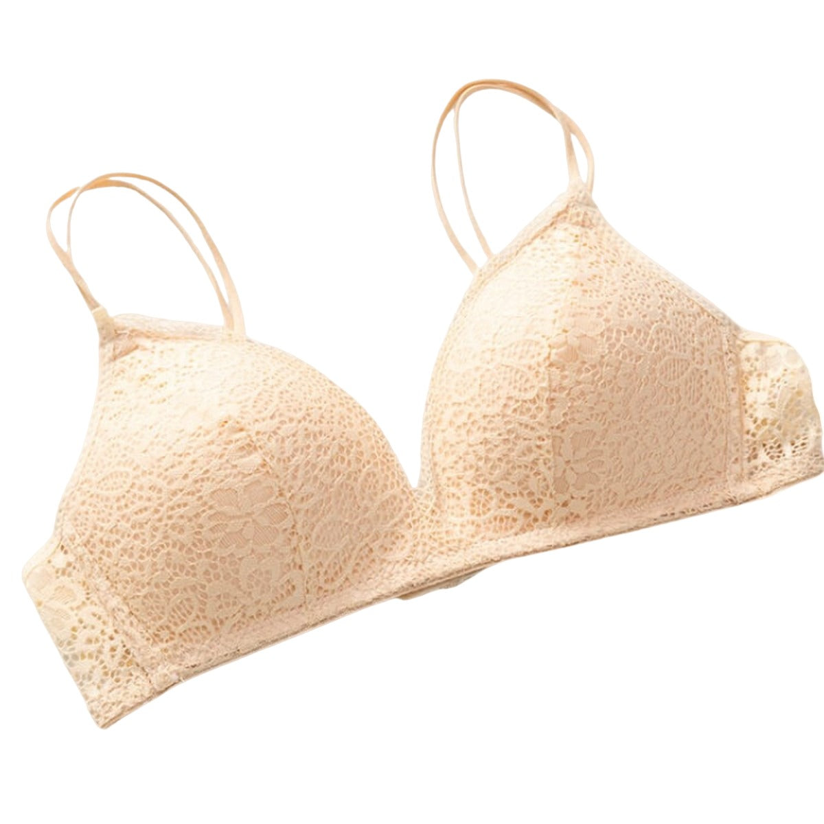 Padded Lace Bra – Wire-Free, Soft Cup,