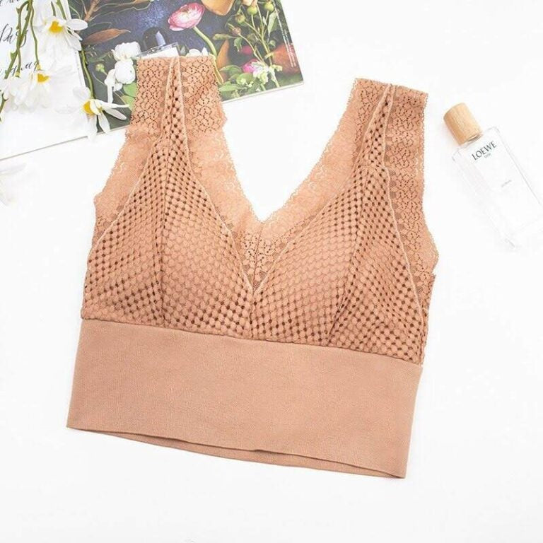 Women’s sports yoga chest lace bra